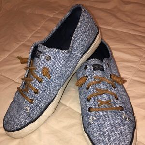 Sperry Top Sider Sneaker- Blue and White Diamonds
